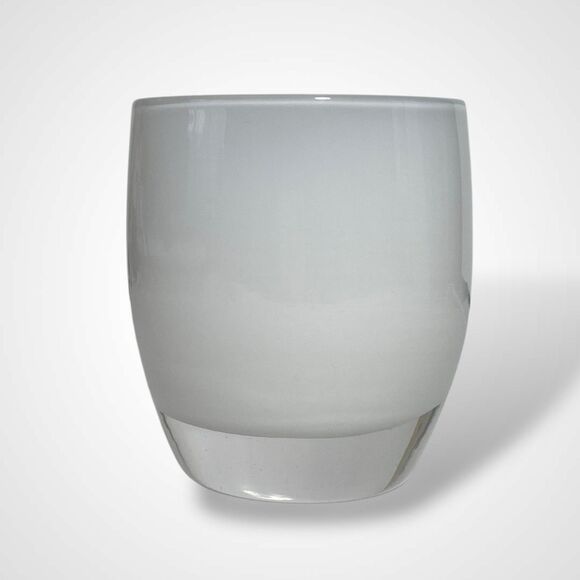 Glassybaby Cherish Votive Candle Holder White Hand Blown Glass Pre Triskelion - Picture 3 of 9